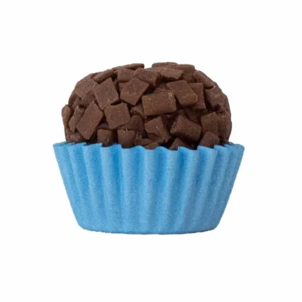 Pack C/ 100 Forminhas Para Brigadeiro Nº. 5 Azul Bebé