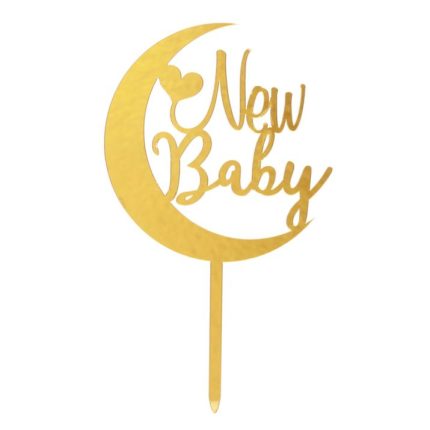 Topper New Baby Lua Dourada