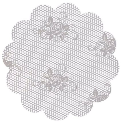 Tapetinho de Renda Para Brigadeiro – Prata