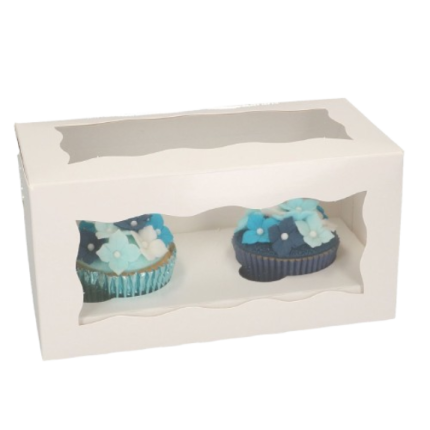 Caixa Com Janela Para 2 Cupcakes