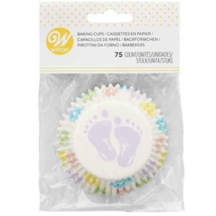 Pack C/ 75  Forminhas Com Pézinho de Bebé