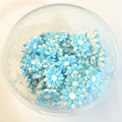 Flor em Açúcar Margarida Dupla - 5 Unidades