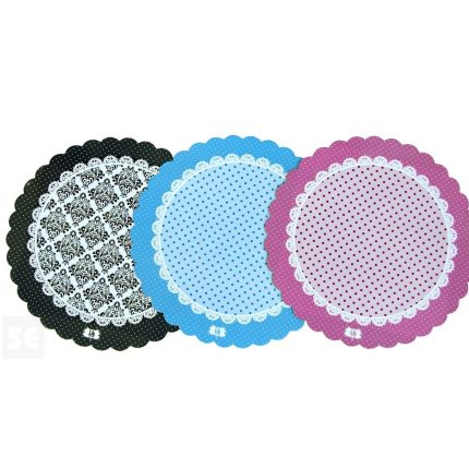 Conj. 2 Bases Redondas Pretas