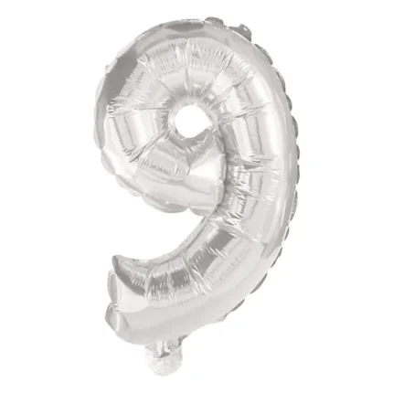 Balão Prateado nº.9 - 32cm
