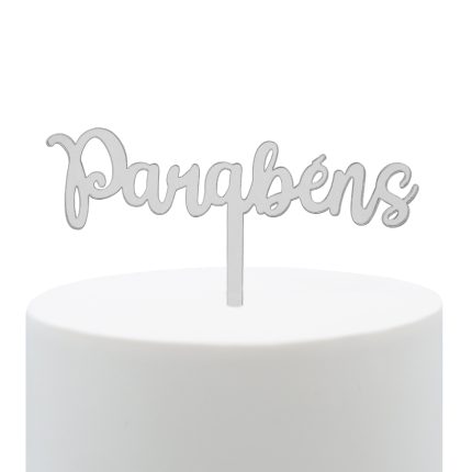Topper Parabéns - Prata