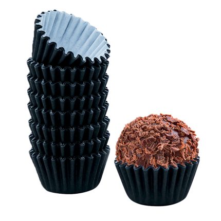 Pack C/ 100 Forminhas Para Brigadeiro Nº. 5 Preto