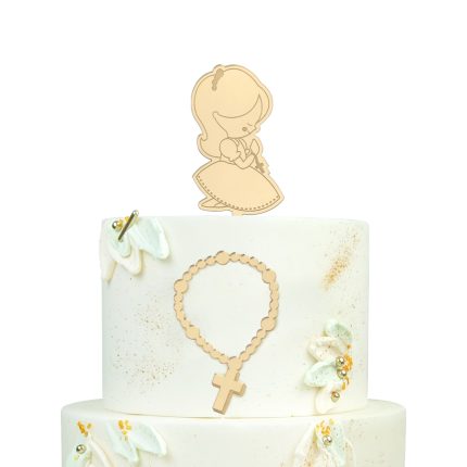 Topper/Aplique Menina C/ Terço