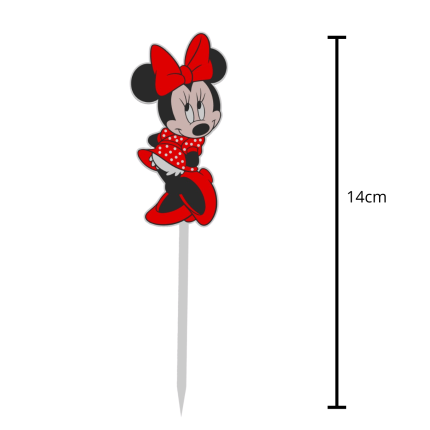 Topper Minnie - Vermelha